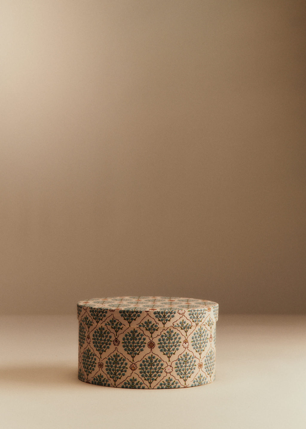 Boîte rangement ovale - petit modèle - Imprimé Scénettes Bleu
