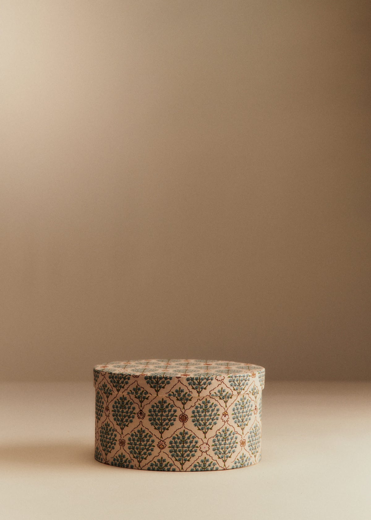 Boîte rangement ovale - petit modèle - Imprimé Scénettes Bleu