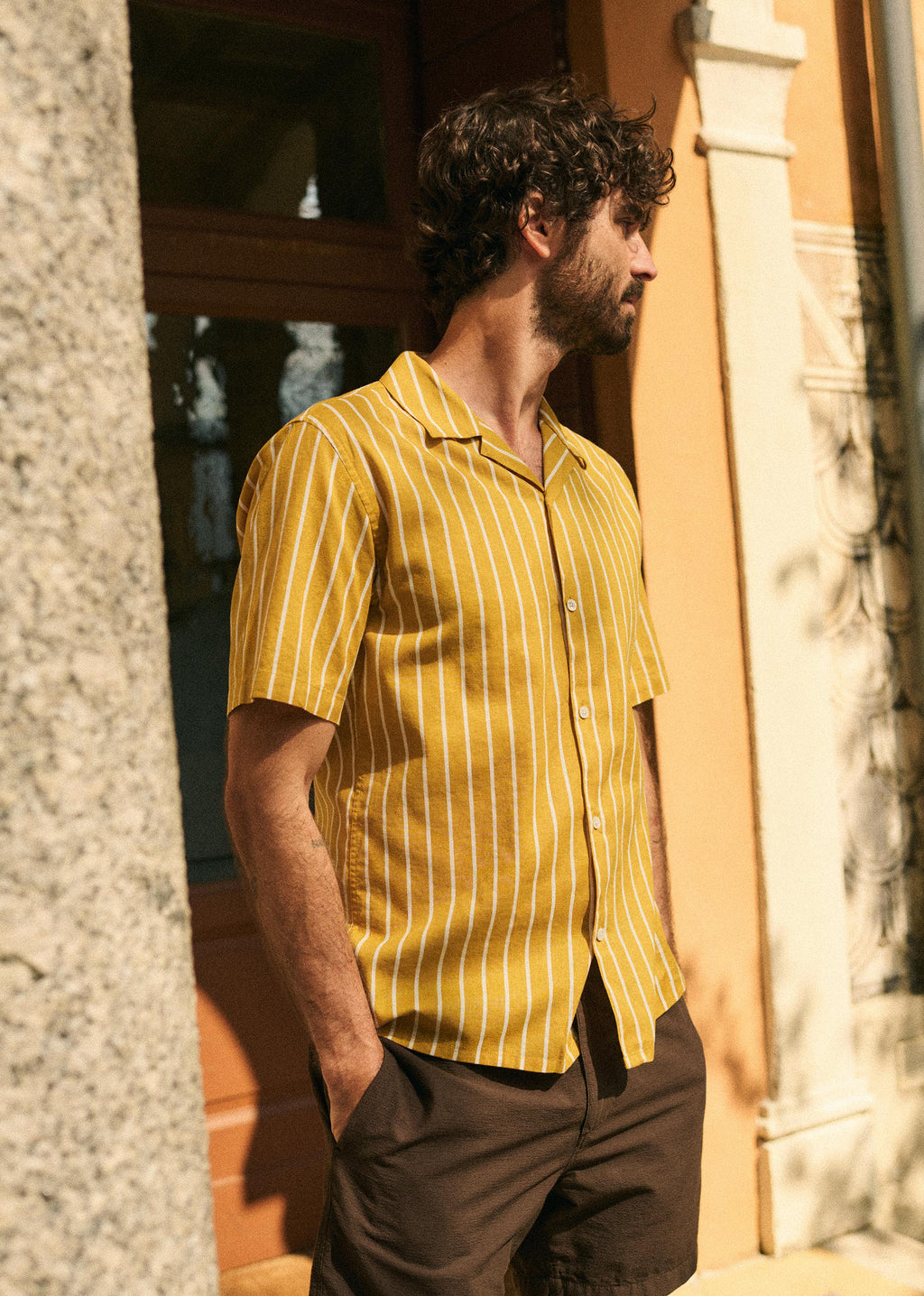 Chemise Holt - Moutarde Rayures Blanches