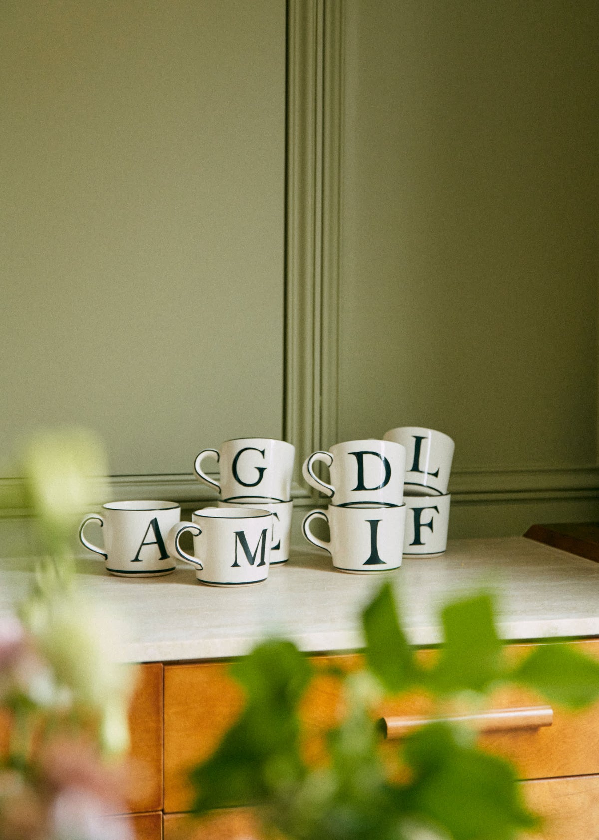 Tasse Tempo - Lettre M - Noir
