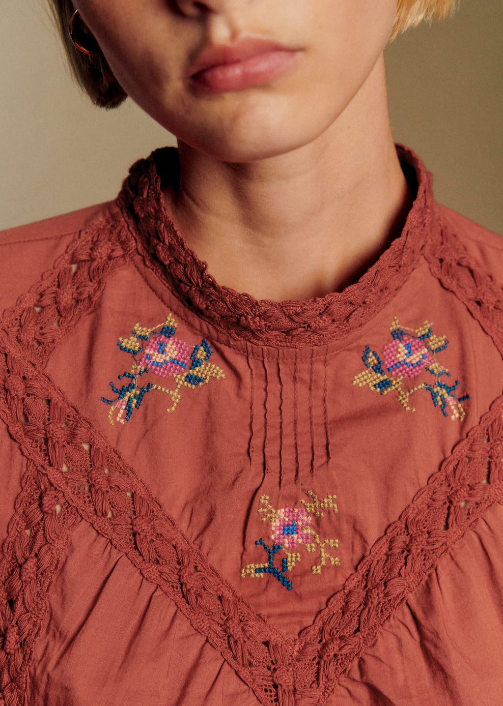 Blouse Pintel - Brun