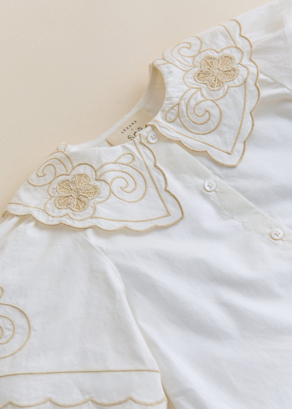 Chemise Avila - Sézane x SEA NY - Broderie Placée Ecru