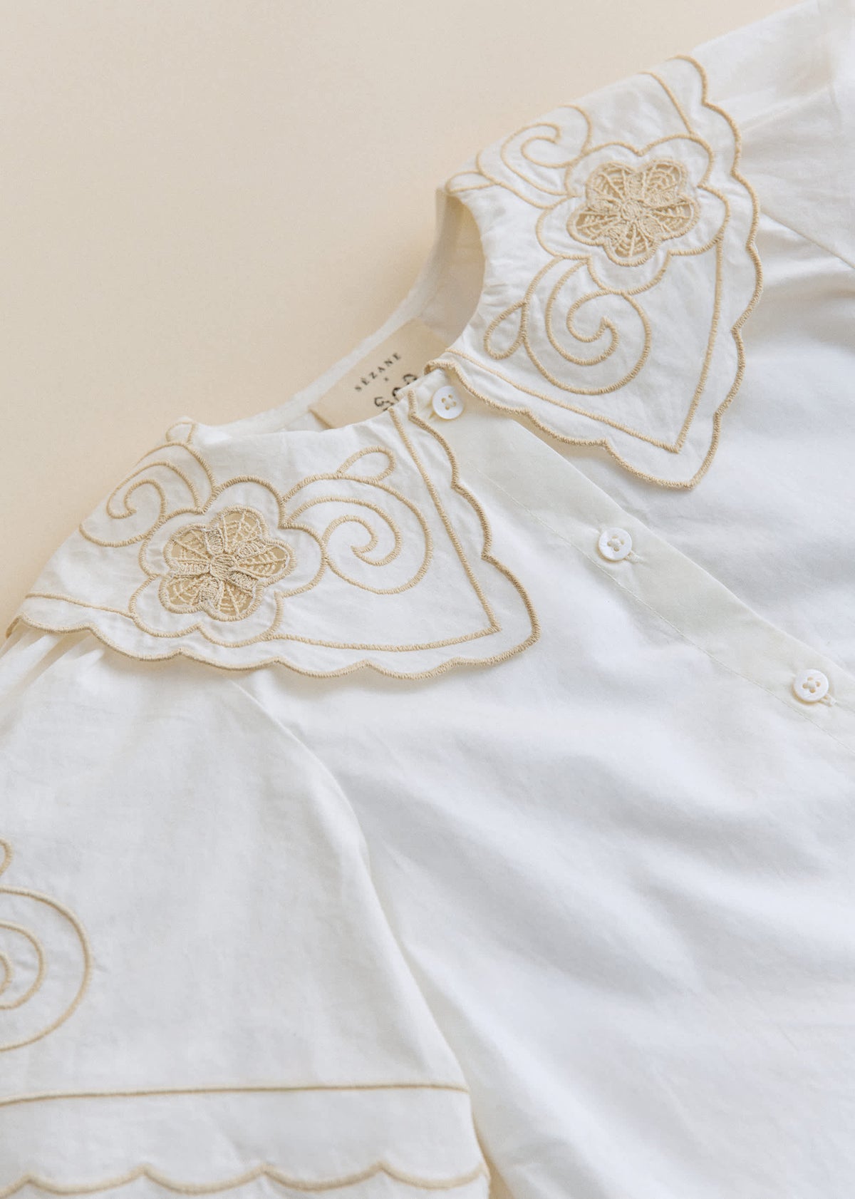 Chemise Avila - Sézane x SEA NY - Broderie Placée Ecru