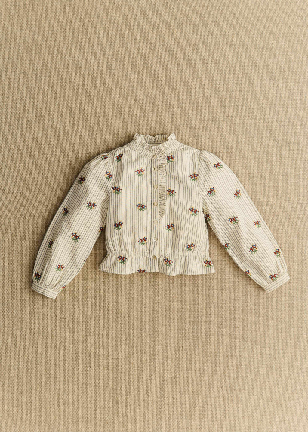 Chemise Ombeline - Petit Sézane x Antoinette Poisson - Rayures Broderies Boutonnières