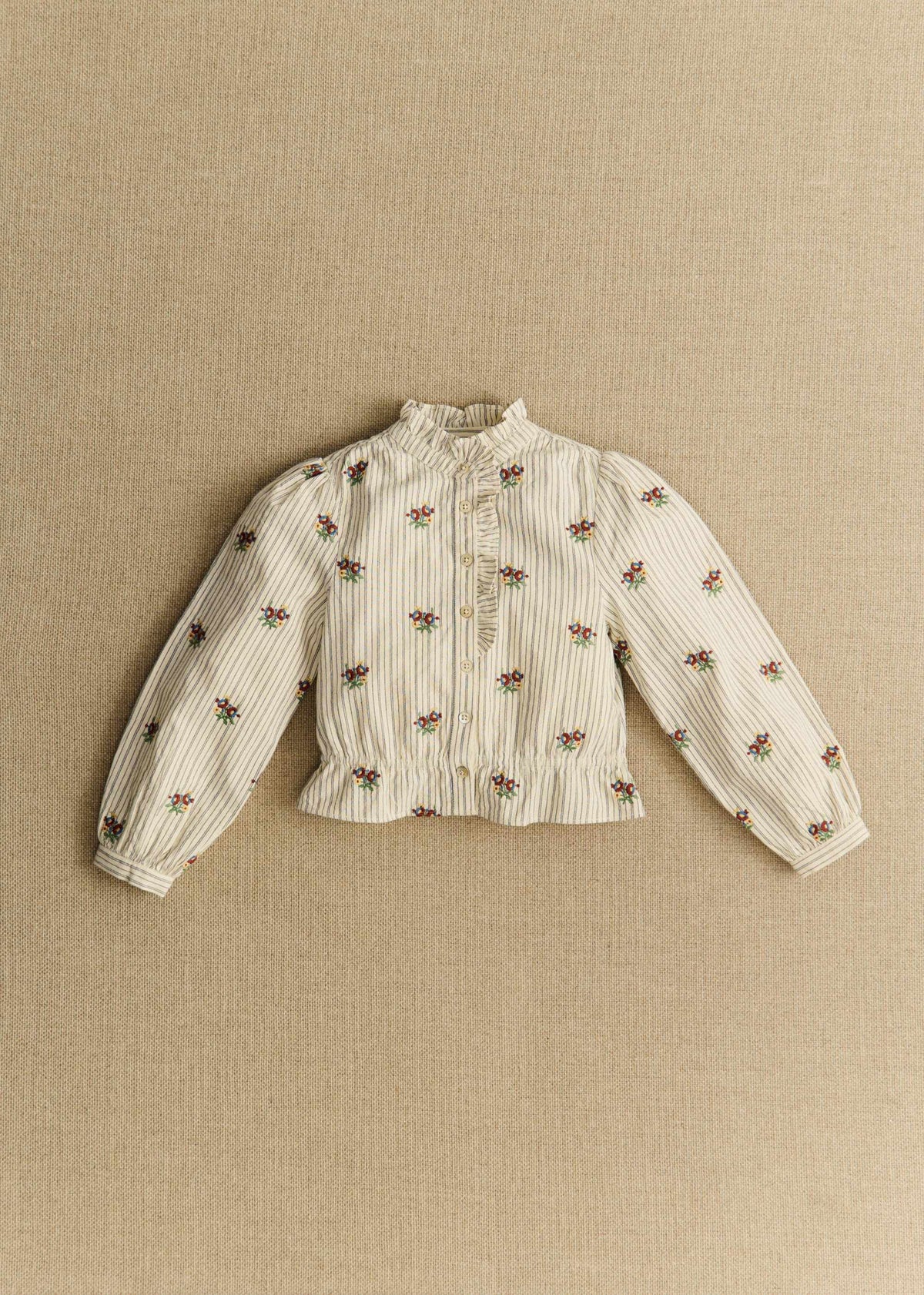 Chemise Ombeline - Petit Sézane x Antoinette Poisson - Rayures Broderies Boutonnières