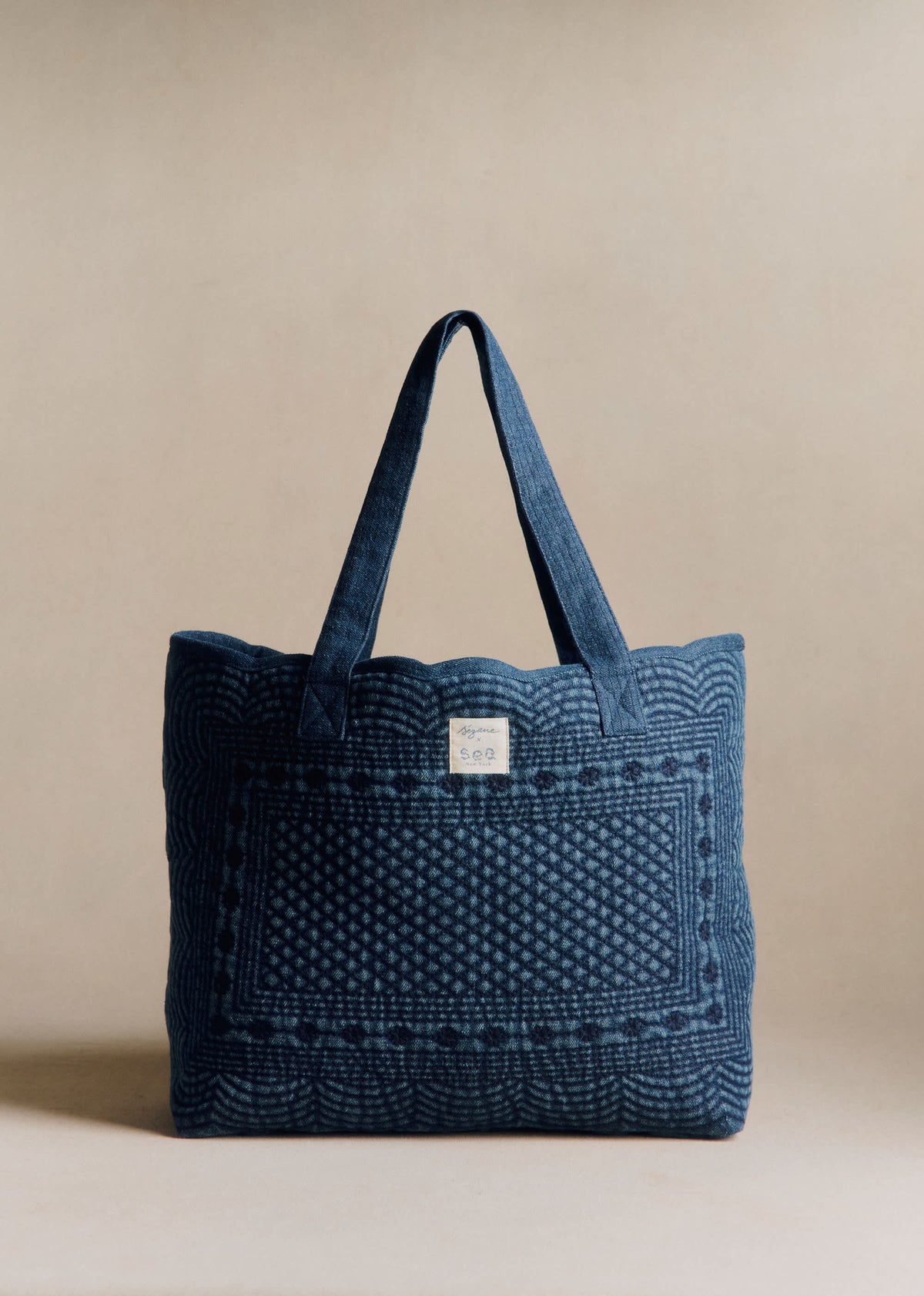 Cabas denim - SEA NY X SÉZANE - Bleu Denim Brodé