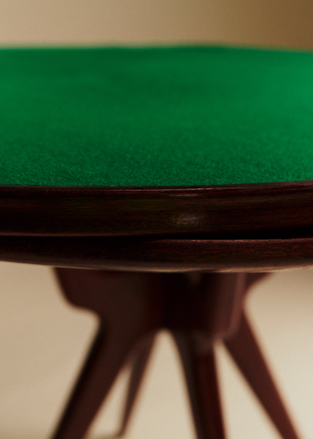 Table de bridge ronde vintage - Palissandre