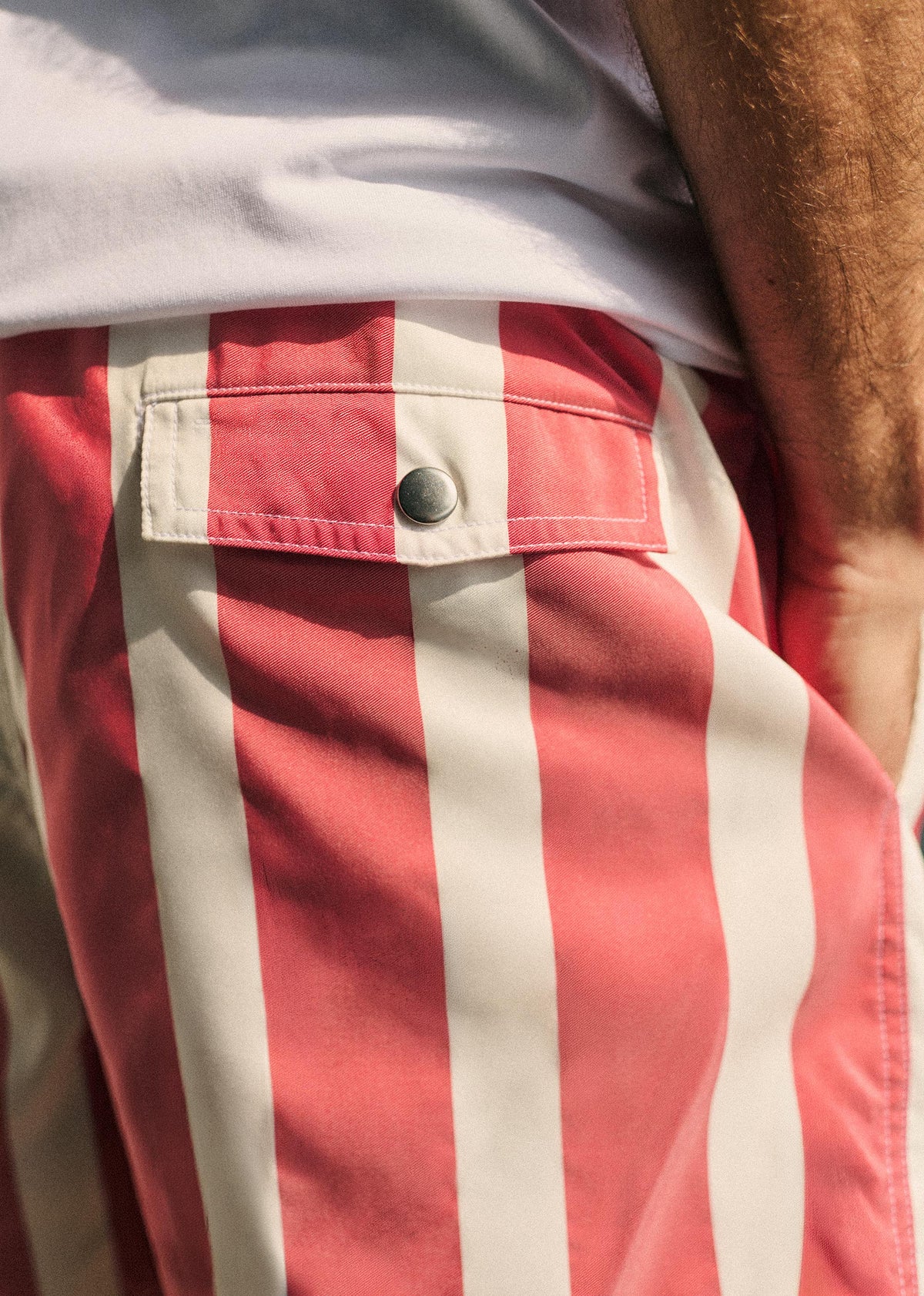 Maillot de bain Rob - Rayures Rouge / Blanc