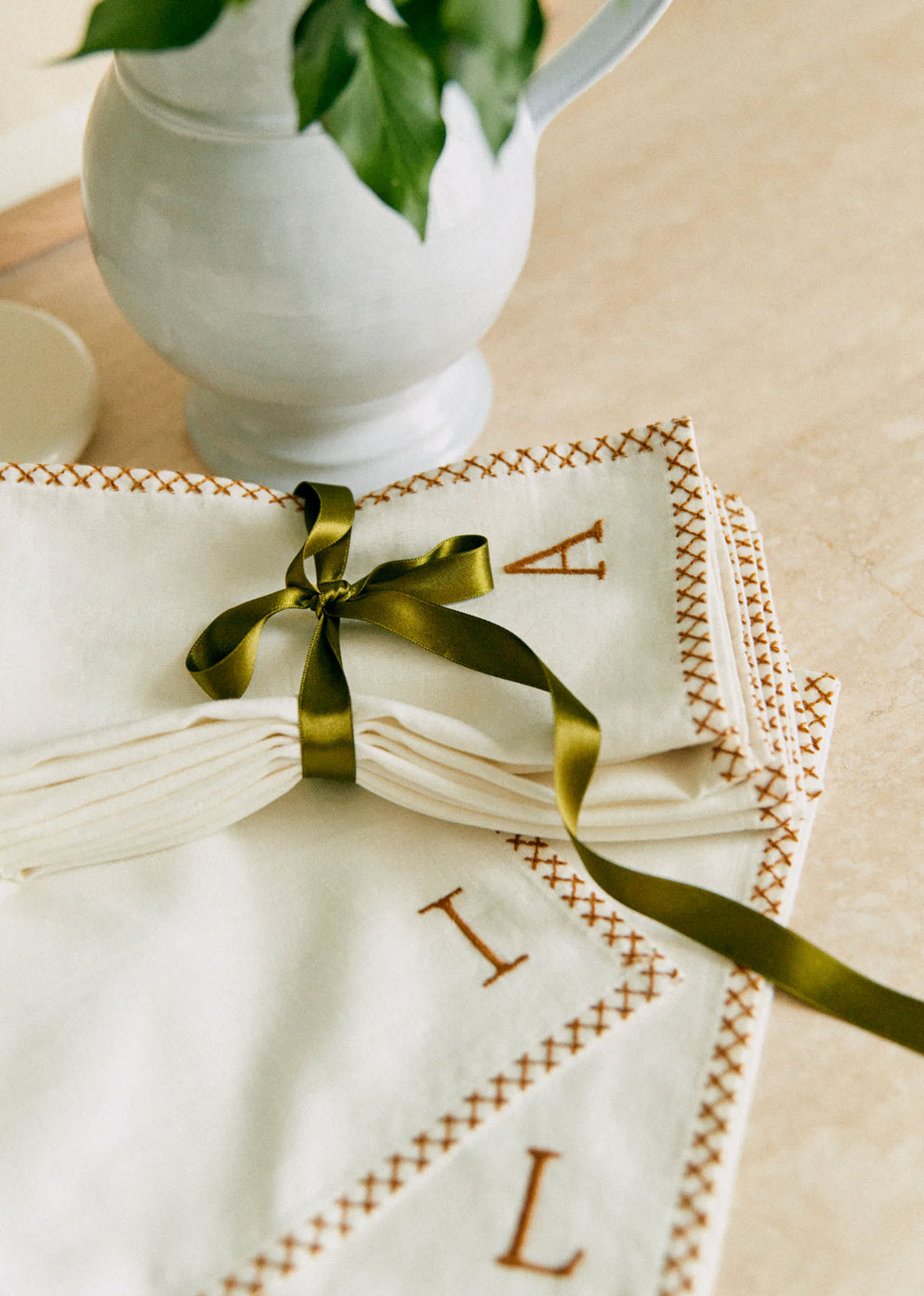Serviette Monogramme - lettre A