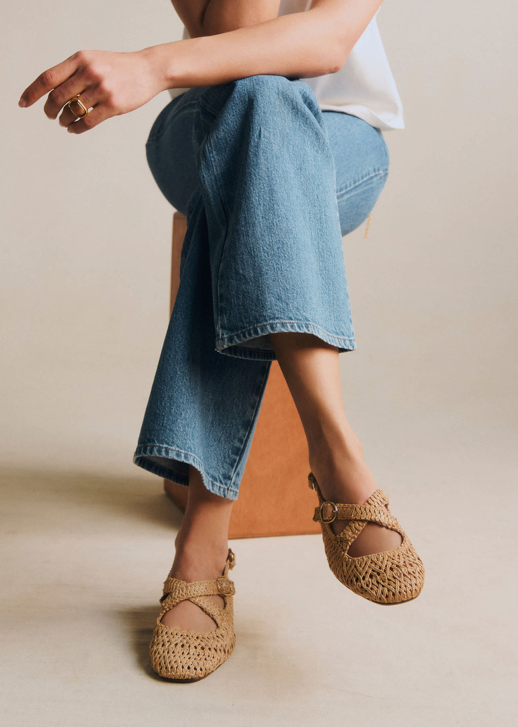 Ballerines Low Nala - Naturel Textile Tressé