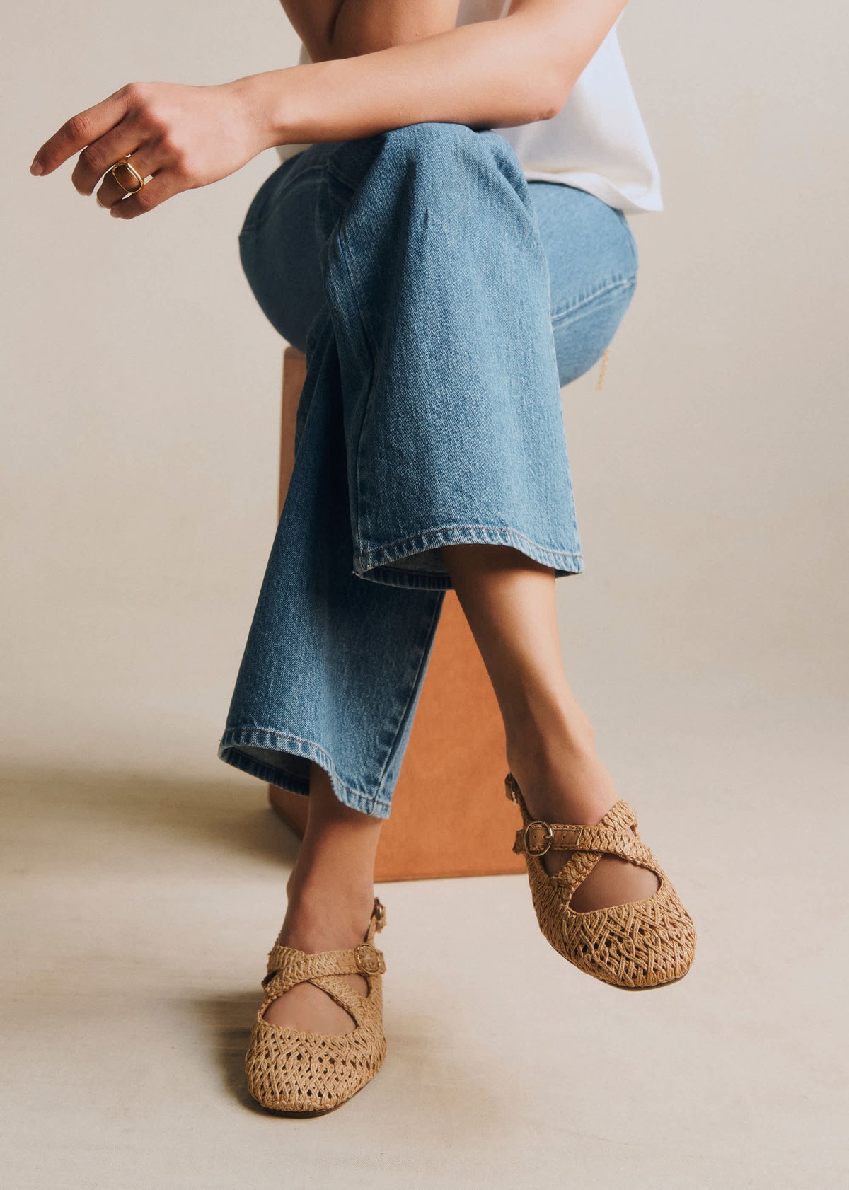 Ballerines Low Nala - Naturel Textile Tressé