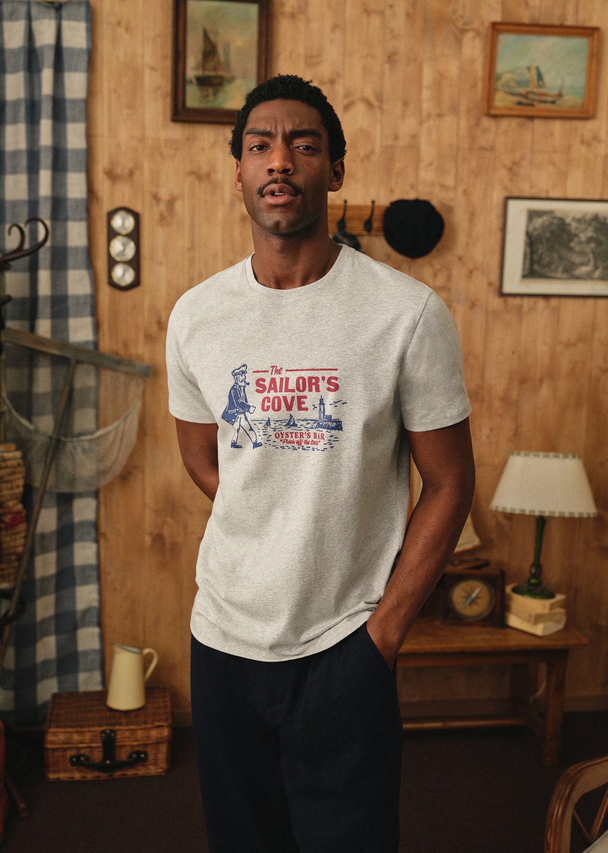 T-Shirt Sailor's Cove - Gris Chiné