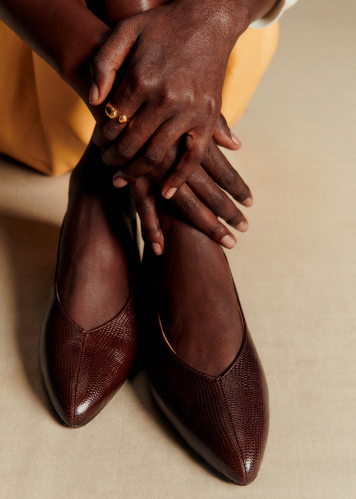 Ballerines Low Bertille - Chocolat Téjus