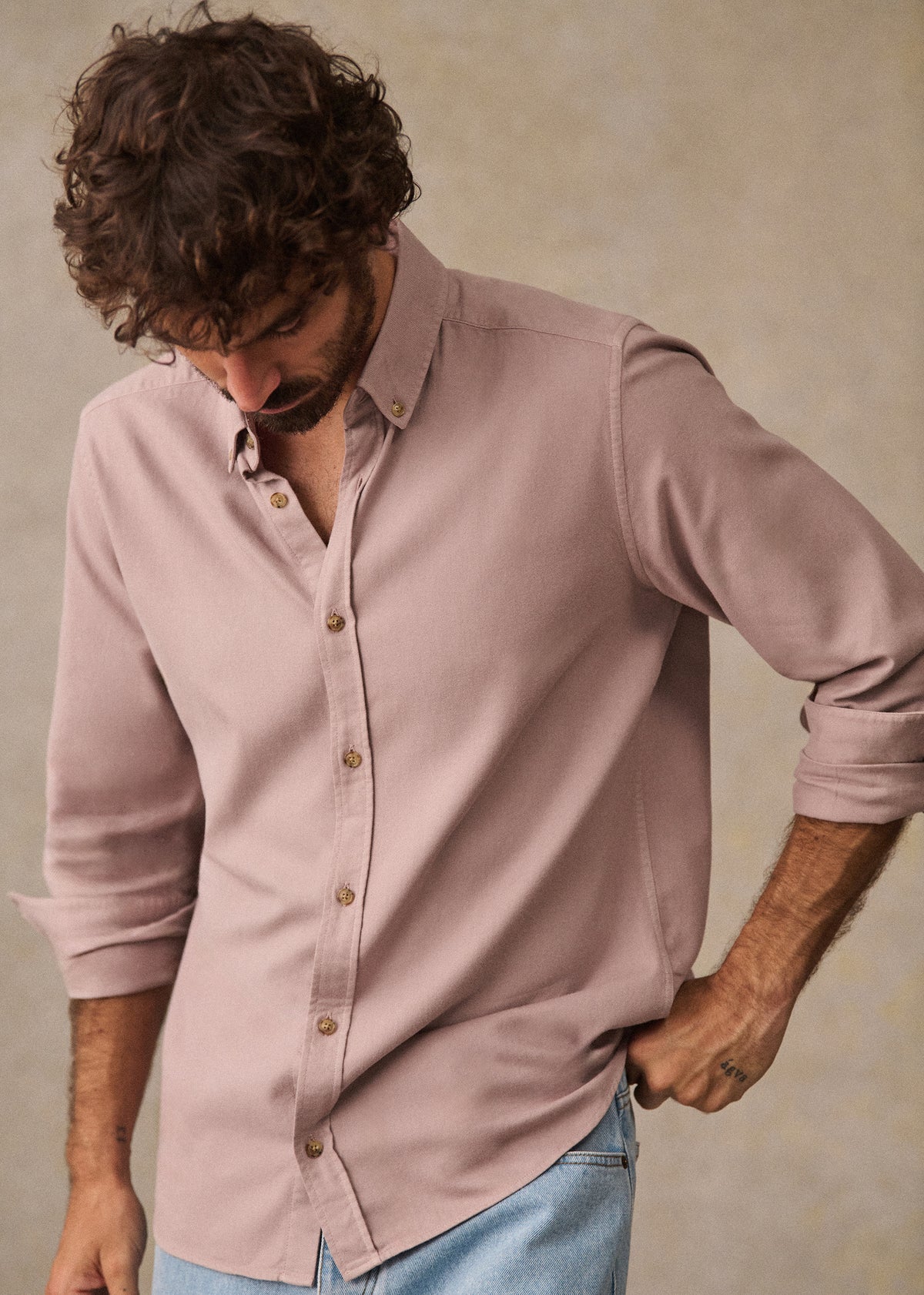 Chemise Arist Flanelle - Vieux Rose