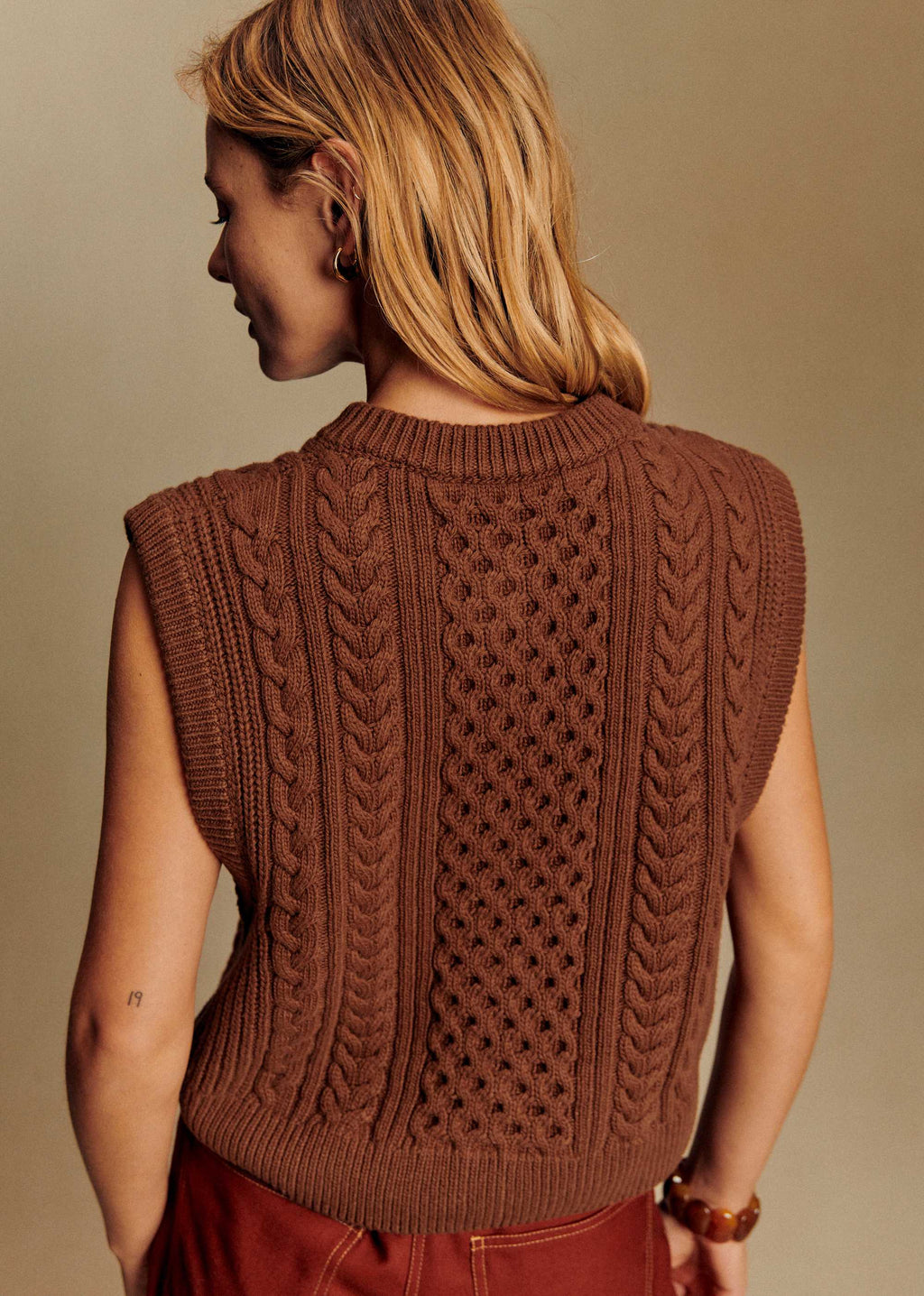 Gilet Roxane - Noisette