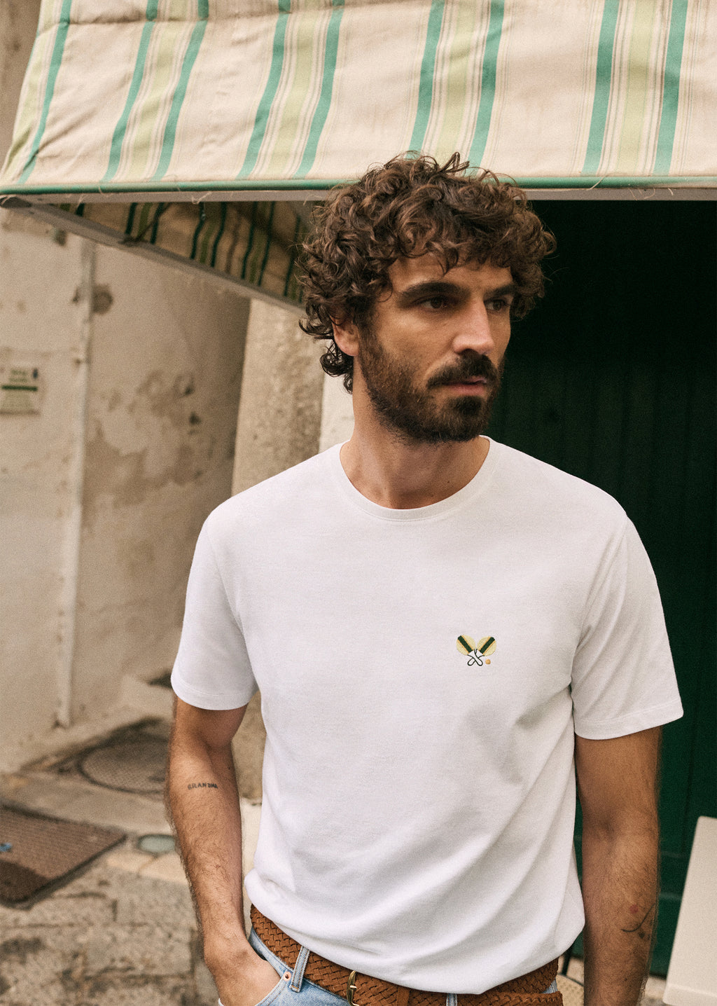 T-Shirt Raquettes de Plage - Blanc