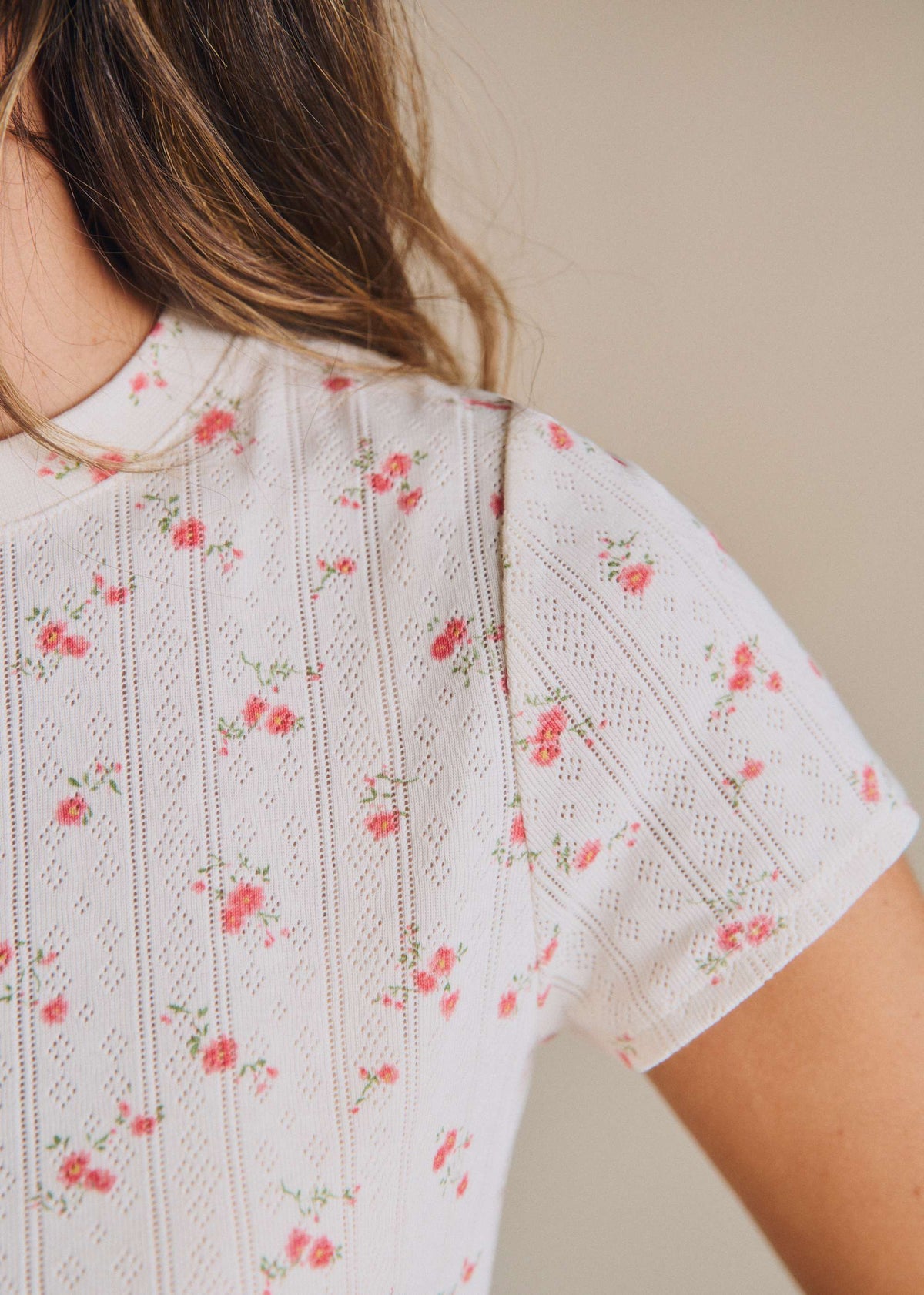 T-Shirt Camil - Pointelle Imprimé Flora