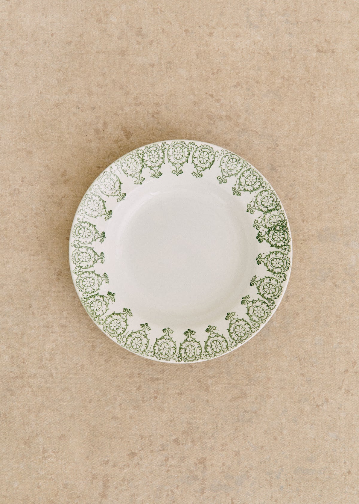 Assiettes creuses anciennes, Fresque - Lot de 6 assiettes creuses - Décor n°15