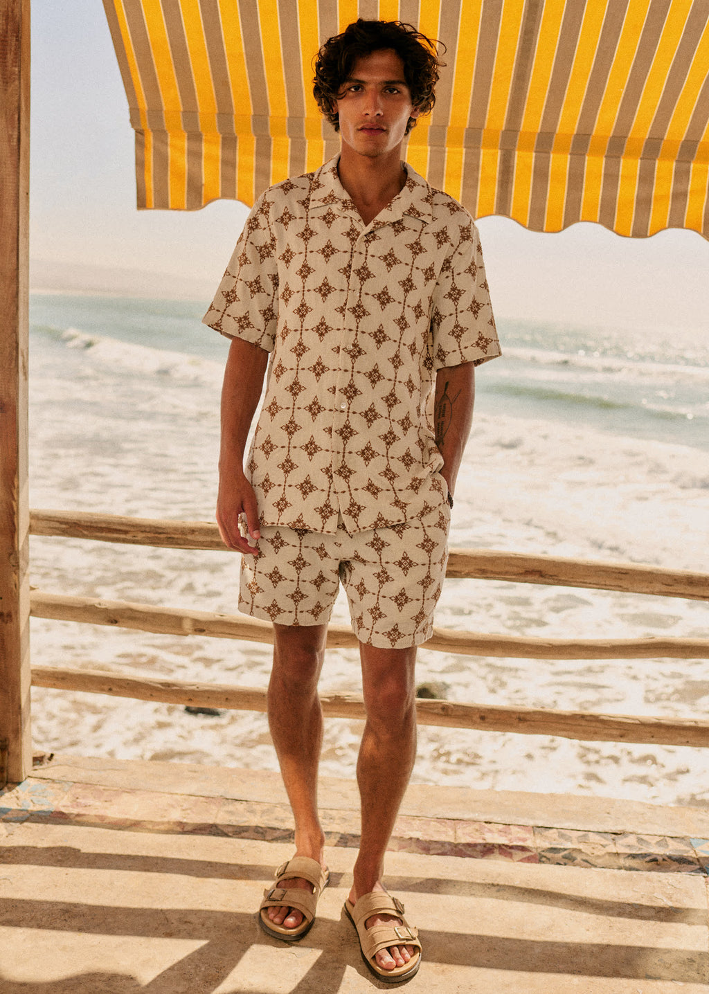 Chemise Holt - Naturel Broderie Camel