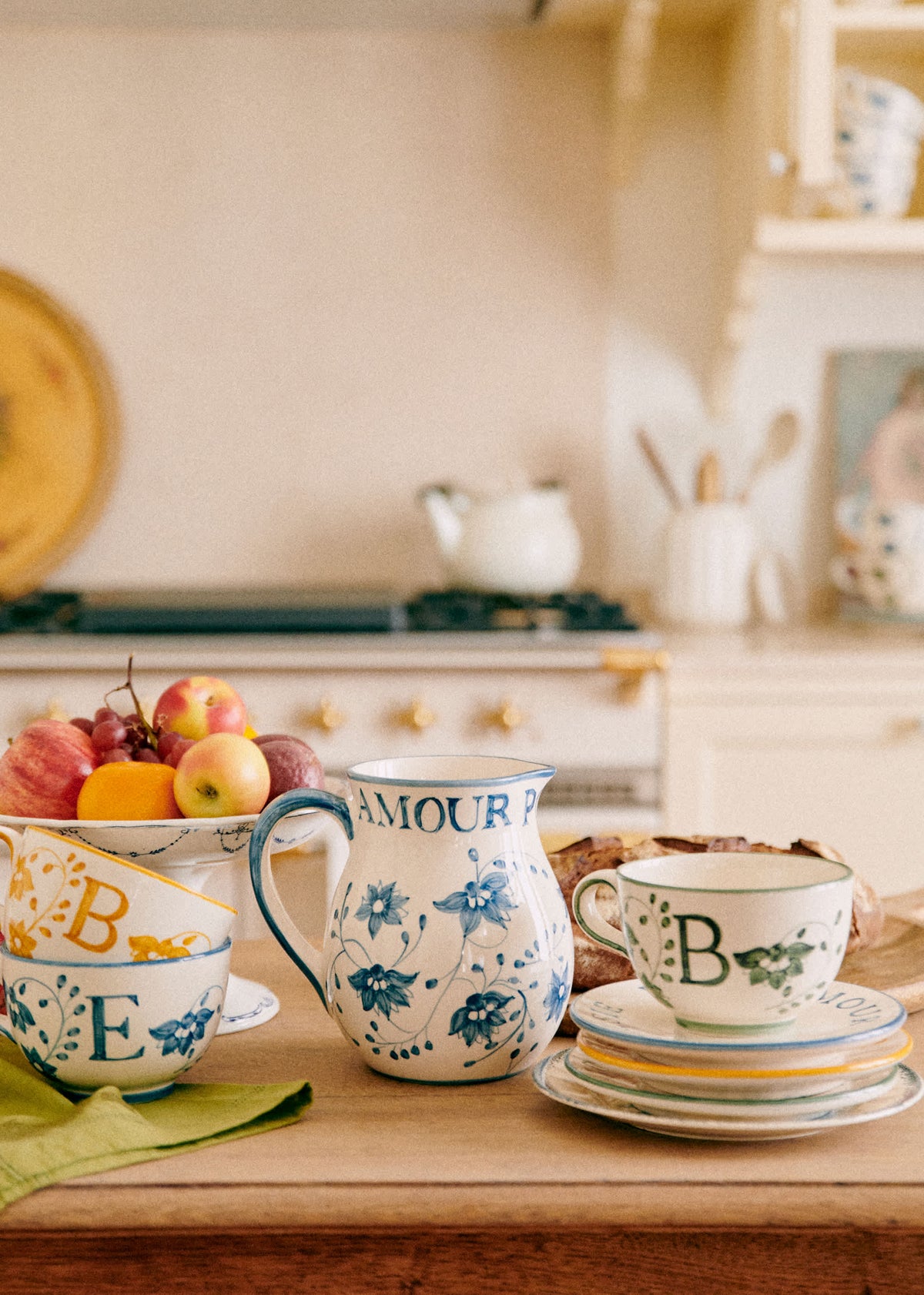 Tasse Poème - Bleu orage - Lettre E