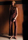 Pantalon Fausto - Broderie Unie Chocolat