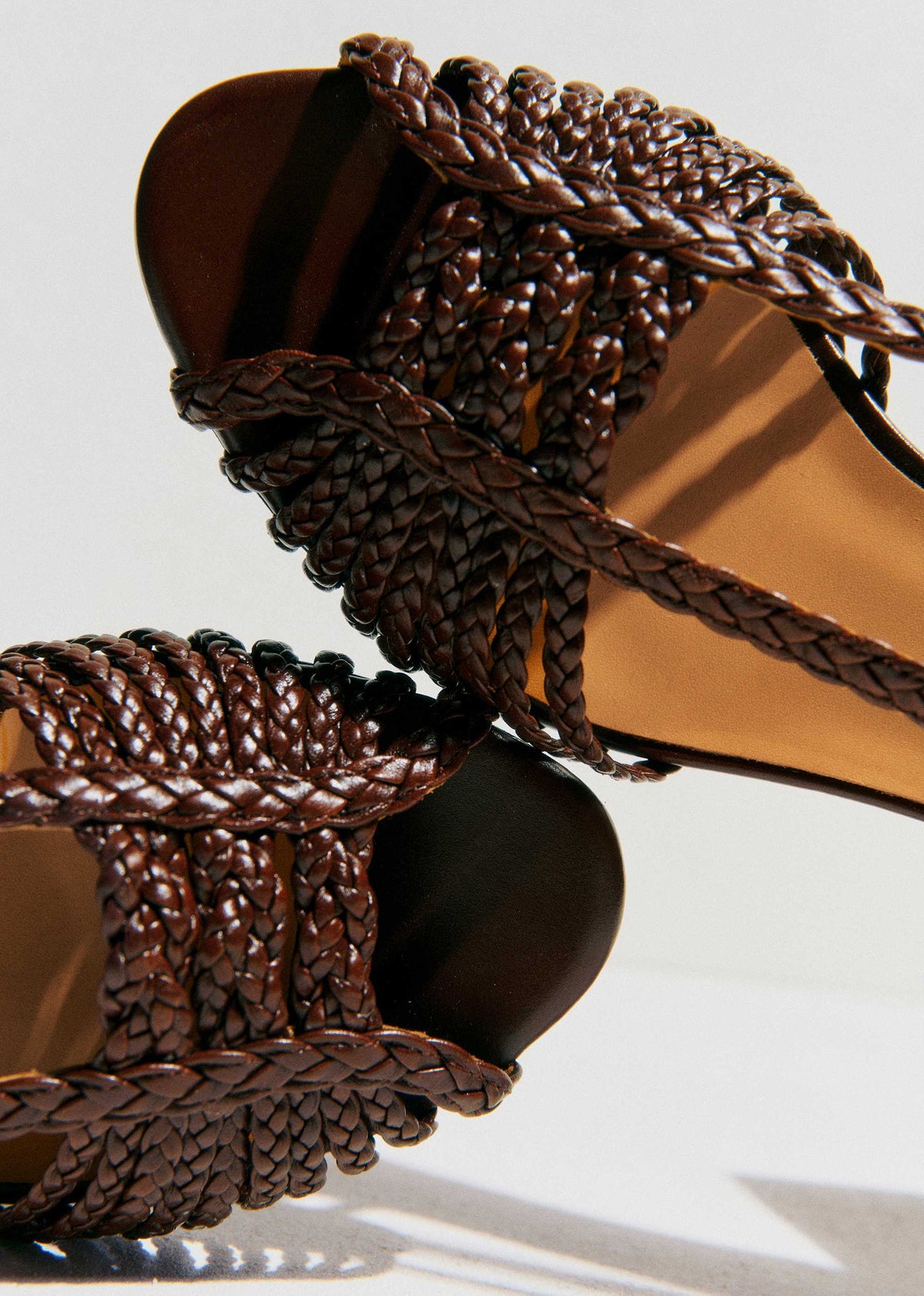 Sandales Alma - Chocolat Lisse Tressé