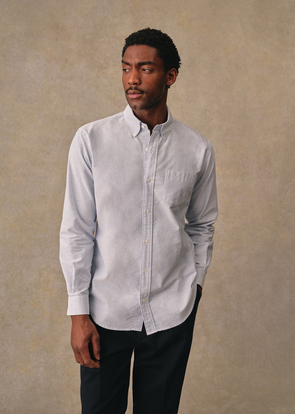 Chemise Charlie Oxford - Rayures Bleues