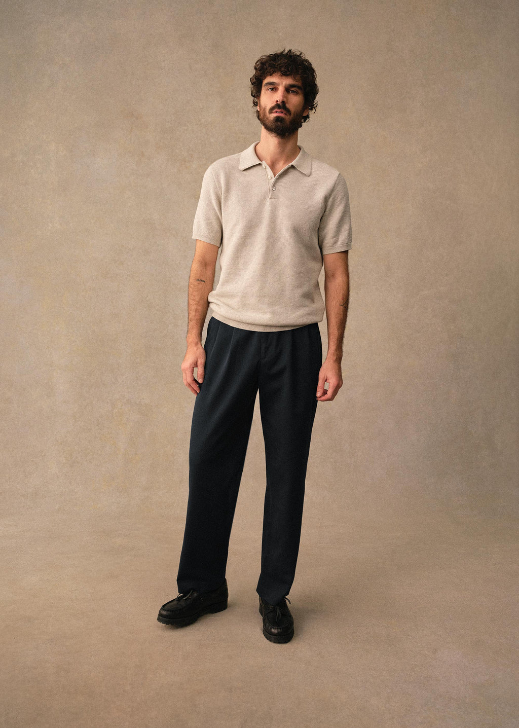 Polo Maille Sawyer - Gris Chiné