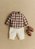 Chemise Sacha - Carreaux Ecru / Rouge