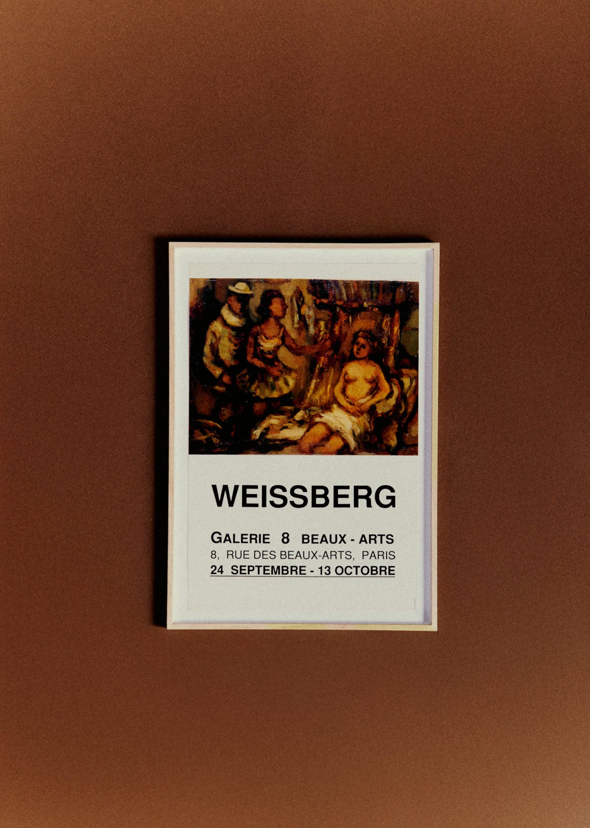 Affiche Galerie 8 beaux-arts, Weissberg - 46,5 x 65,5 cm
