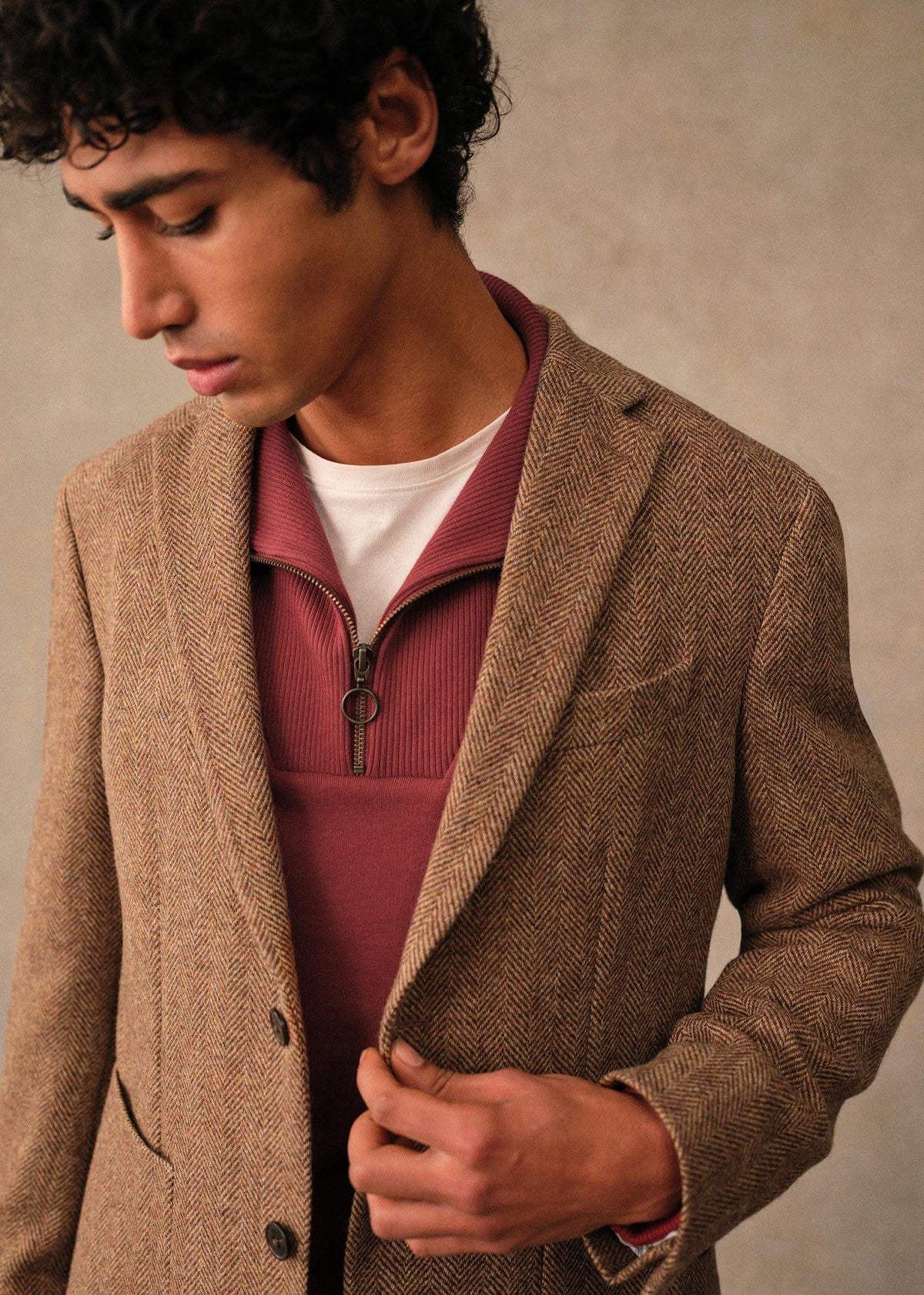 Veste Riddle - Chevrons Camel