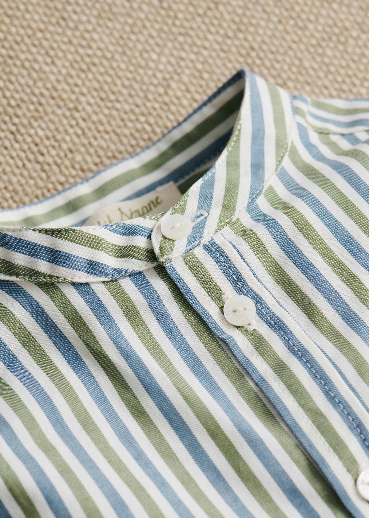 Chemise Benny - Rayure Kaki / Bleu