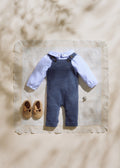 Combinaison Maille Poussin - Bleu Chiné
