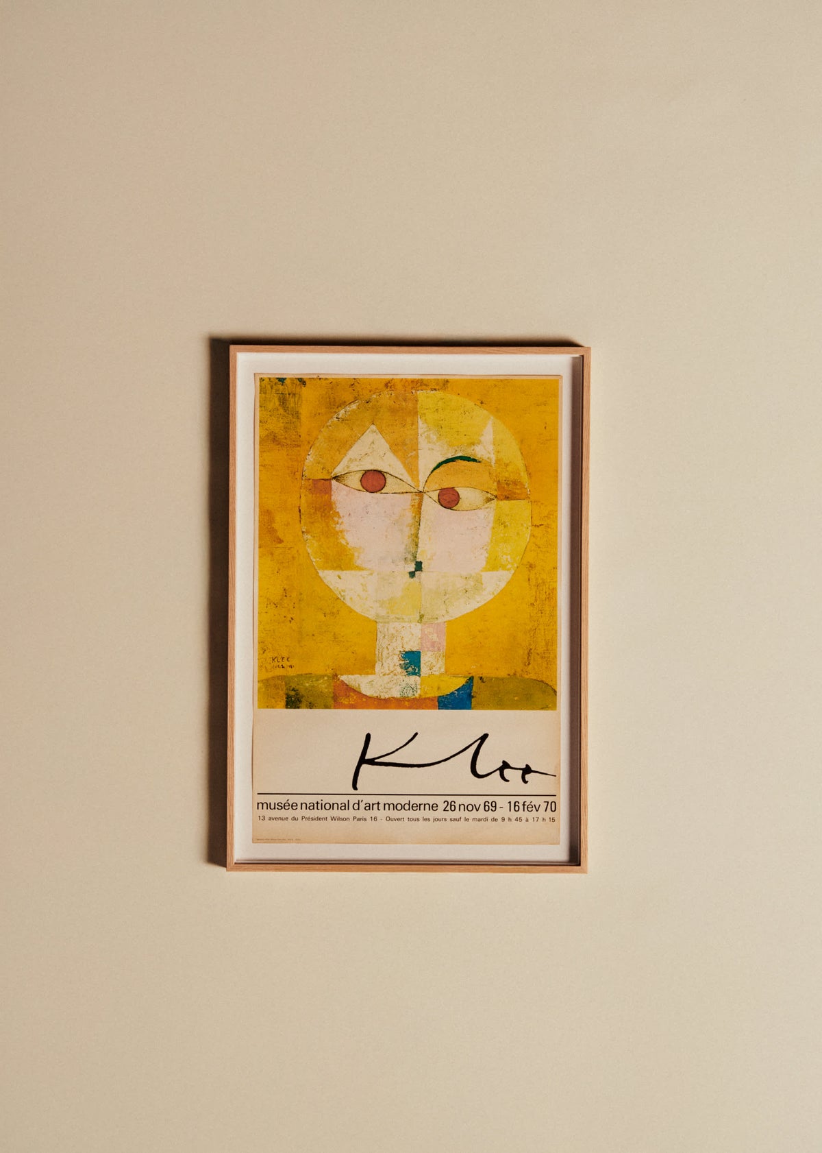 Affiche Musée d'art moderne Paris, Klee, 1970 - 45 x 65,5 cm