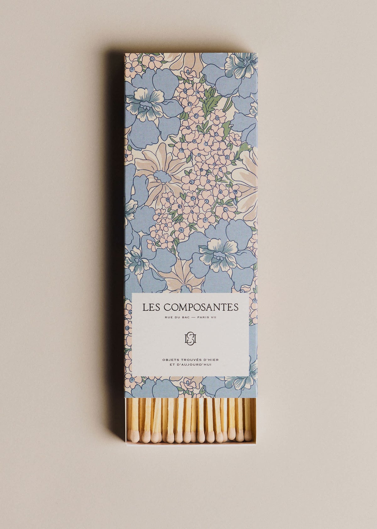 Boîte d'allumettes - Imprimé Bleu des Prés