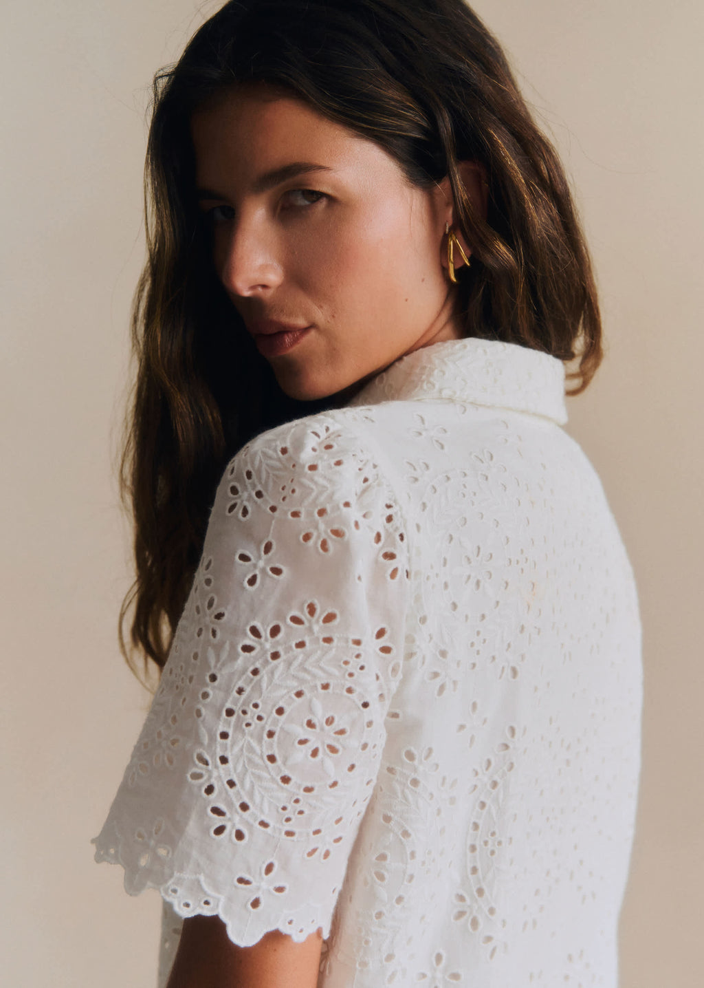 Robe Helly - Broderie Unie Ecru