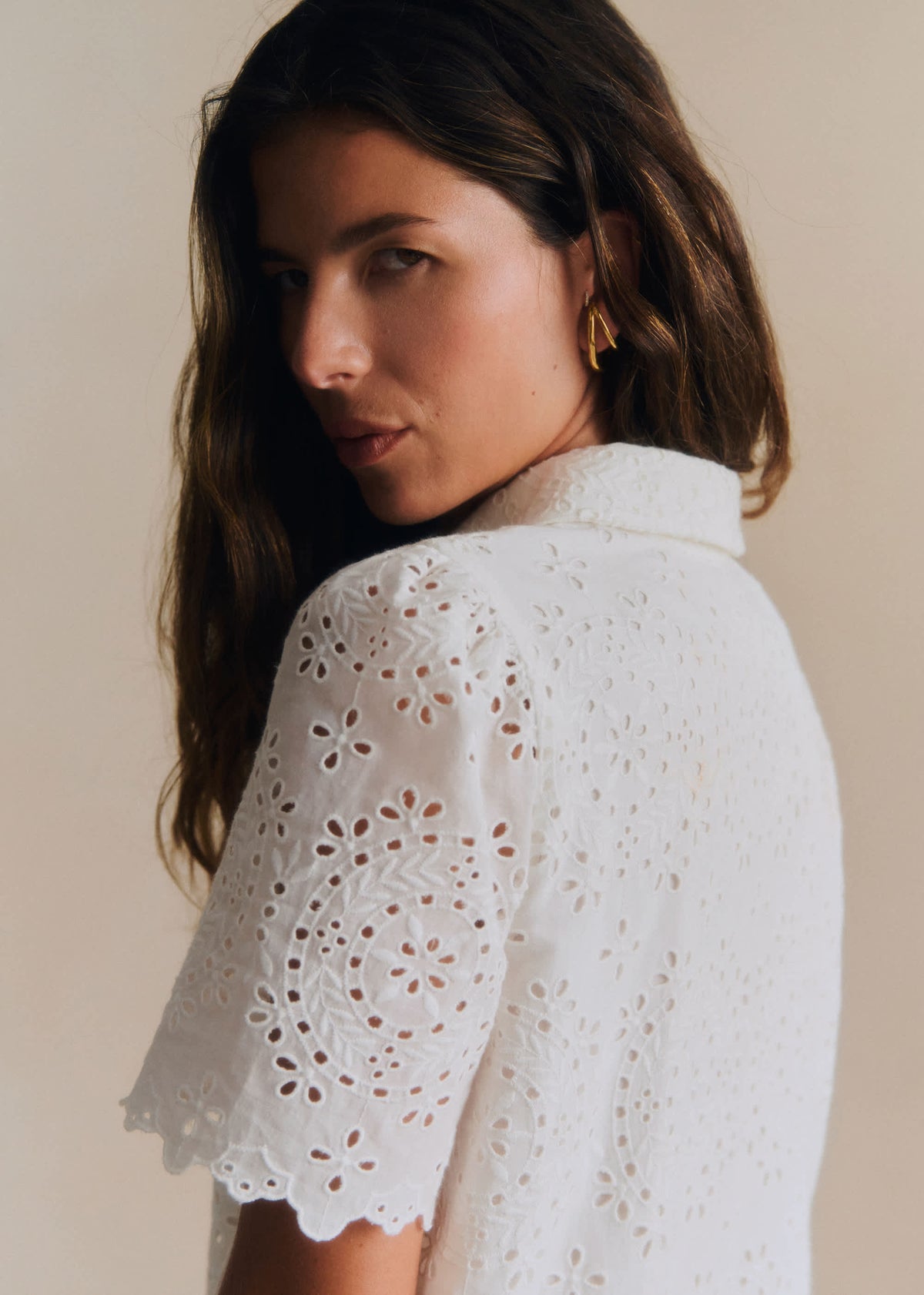 Robe Helly - Broderie Unie Ecru