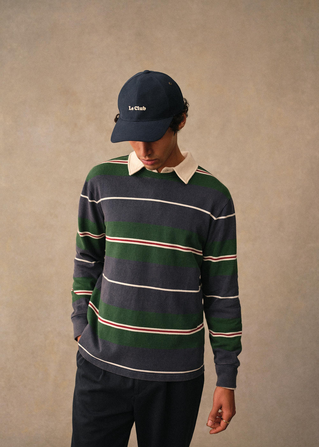 T-Shirt Pedro - Rayures Vert / Marine / Bordeaux