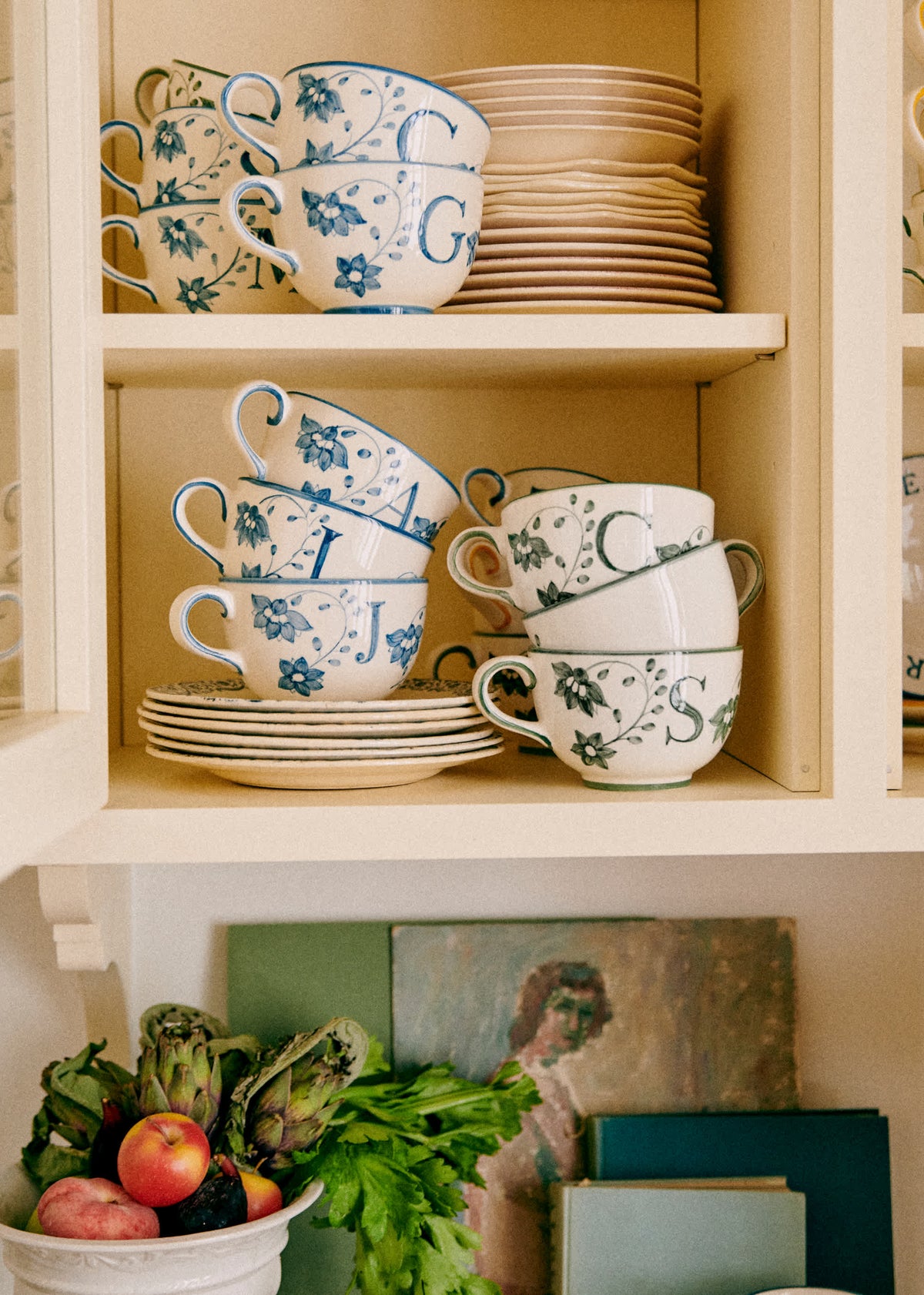 Tasse Poème - Bleu orage - Lettre J