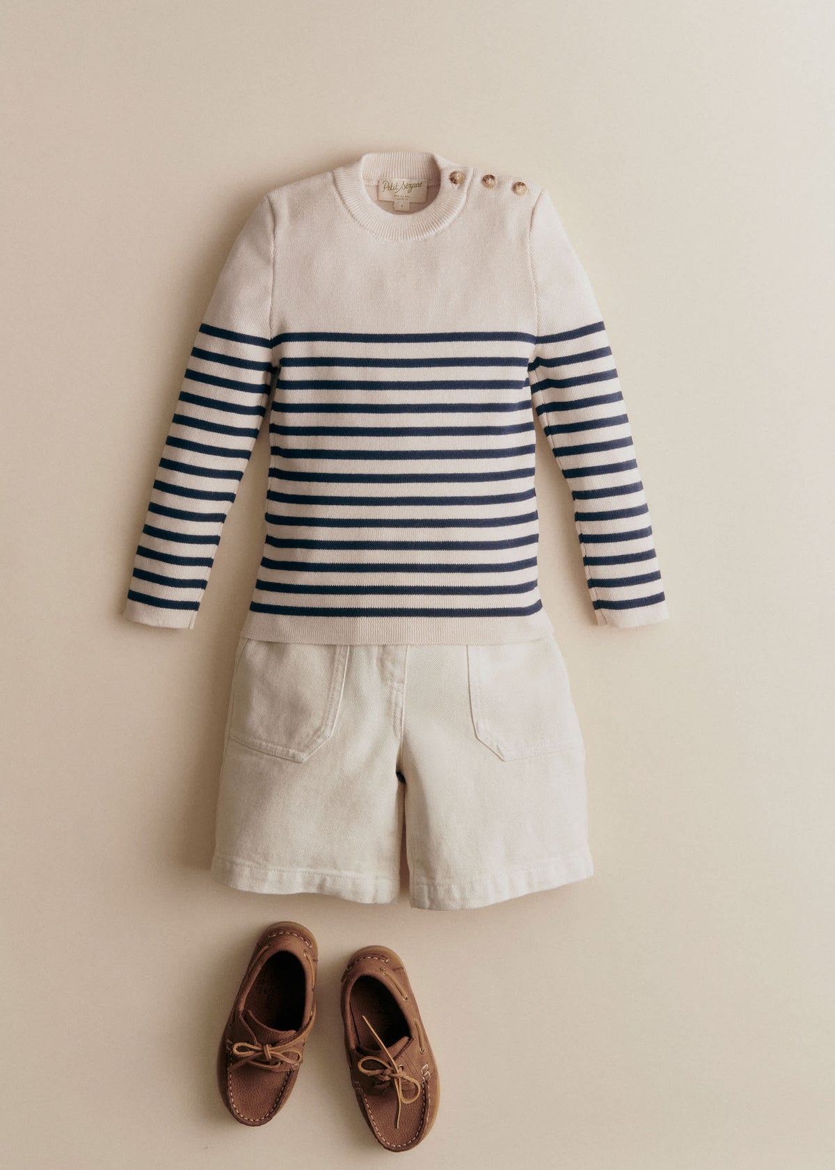 Pull Malo - Naturel / Marine