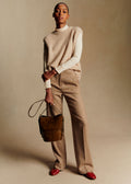 Pantalon Martin - Chevrons Camel Ecru