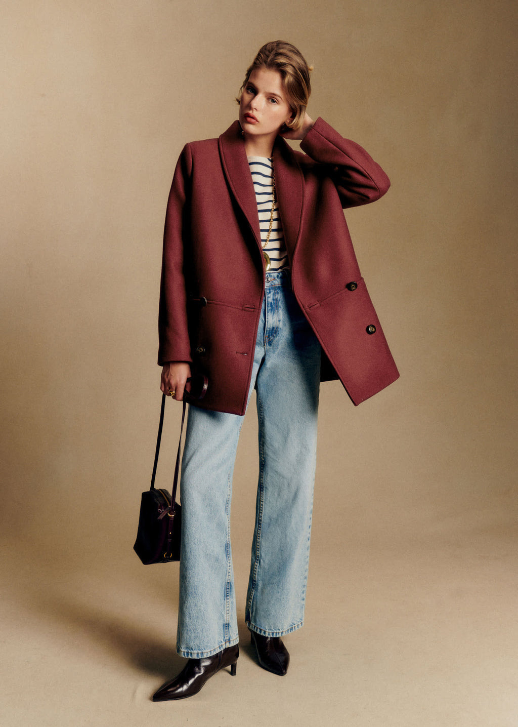 Manteau James - Bordeaux Foncé