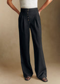 Pantalon Cesar - Noir Boutons Corne