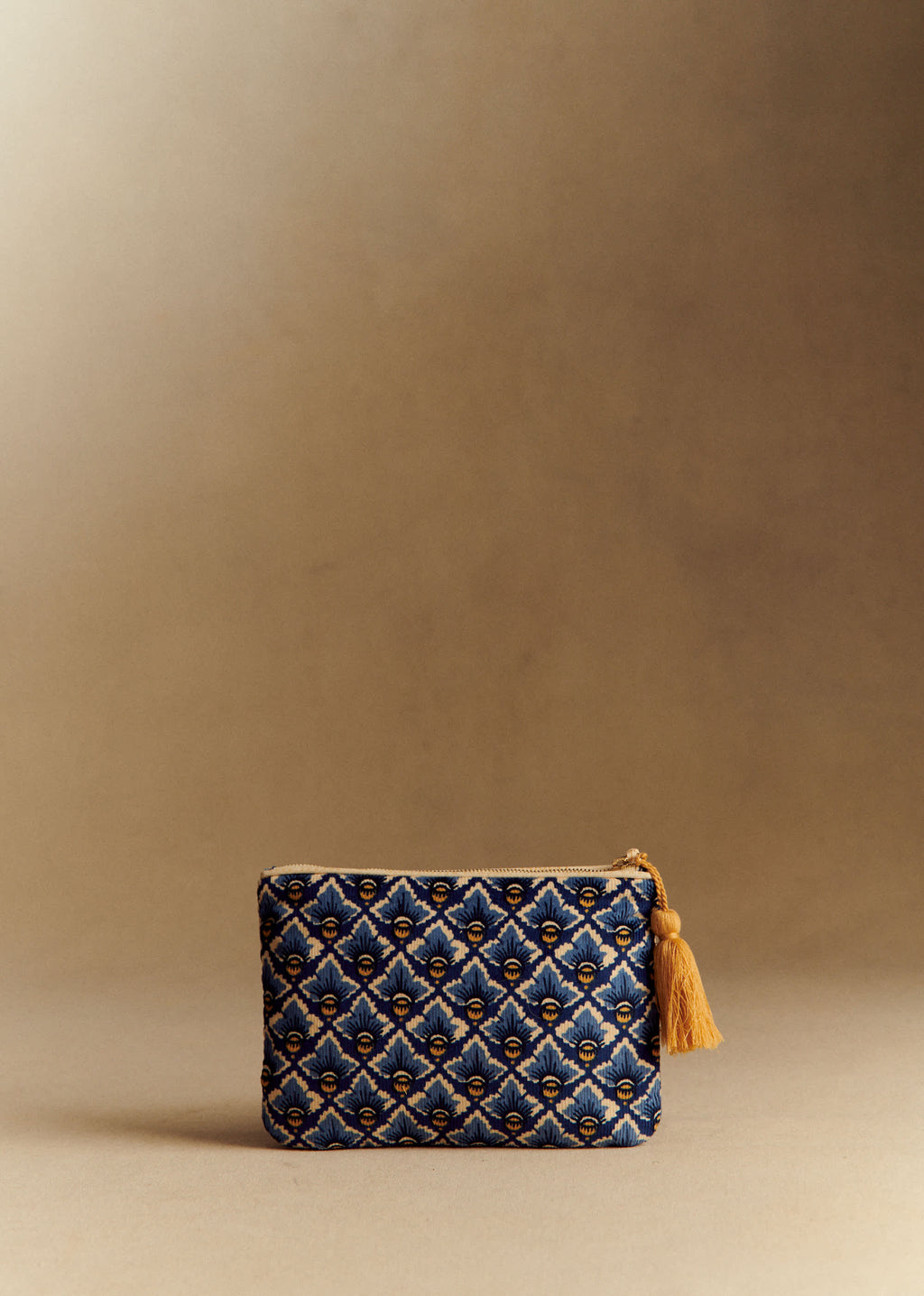 Pochette plate - Sézane x Antoinette Poisson - Imprimé Losange Bleu