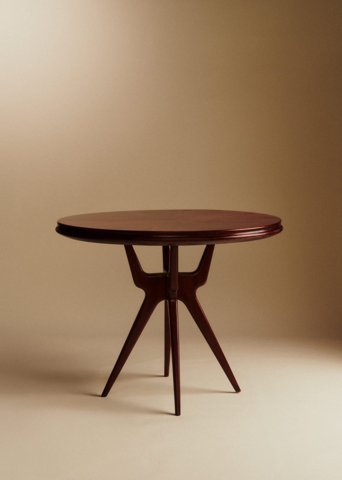 Table de bridge ronde vintage - Palissandre
