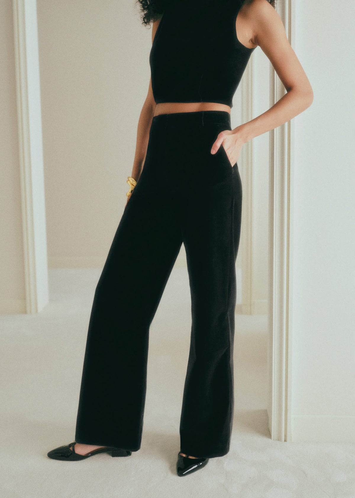Pantalon Matheo - Velours Noir