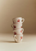 Coffret de 4 tasses expresso - Petite Fleur - Terre De Sienne