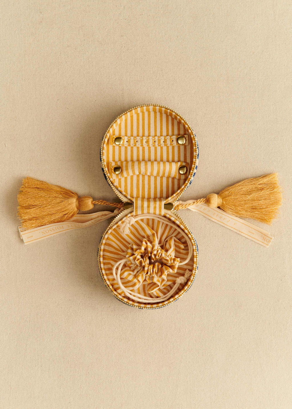 Écrin à bijoux - Sézane x Antoinette Poisson - Imprimé Losange Bleu