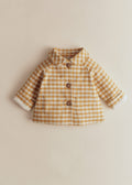 Manteau Polla - Carreaux Vichy Ocre Ecru