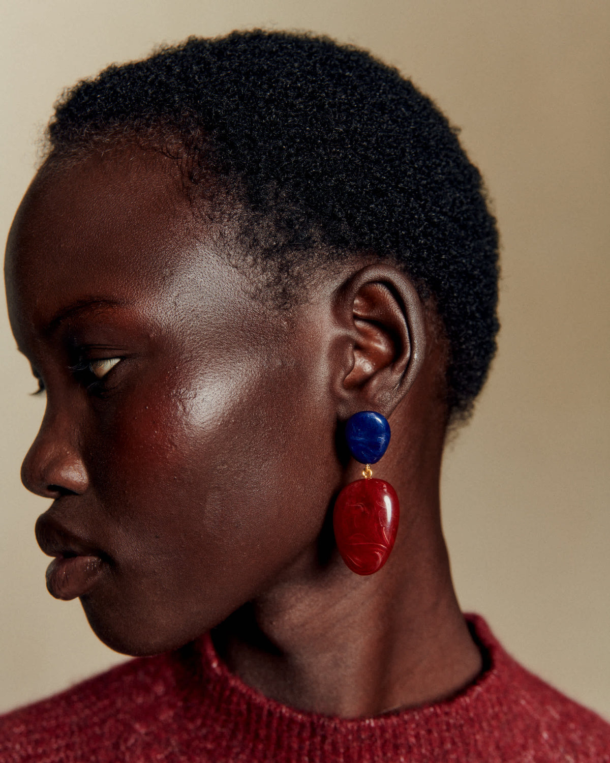 Boucles d'oreilles Carla - Bordeaux Multi